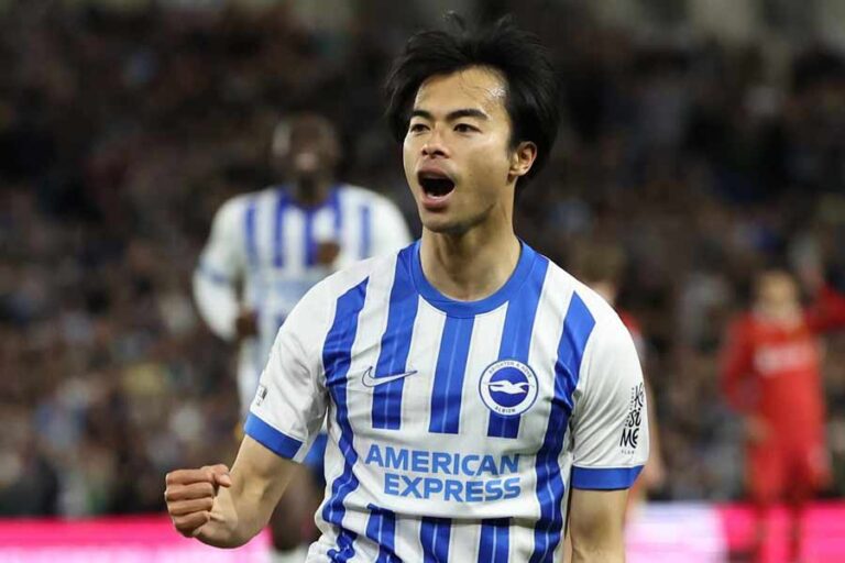 Kaoru Mitoma, empat menit setelah masuk menggantikan Simon Adingra, langsung mencetak gol untuk untuk Brighton (foto: Dok Brighton & Hove Albion FC)
