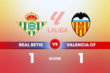 La Liga: Real Betis vs Valencia, Pertarungan Sengit Berbagi Angka 1-1 di Benito Villamarín La Liga: Real Betis vs Valencia CF, hasil 1-1