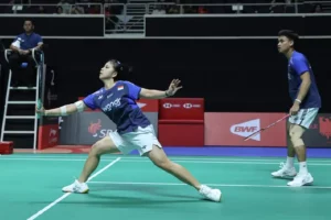 Felisha Alberta Nathaniel Pasaribu dan Jafar Hidayatullah di Singapore Open 2025 (foto: Dok PBSI)