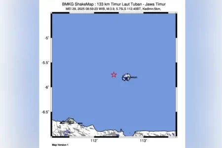 Gempa M3,9 di Tuban dan Bawean, BMKG Pastikan Tidak Ada Kerusakan Gempa M3,9 guncang wilayah Tuban dan Bawean, Jawa Timur.
