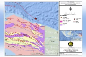 Gempa M4,8 mengguncang wilayah barat laut Jayapura pada 29 Mei 2025
