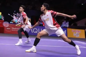 Leo/Bagas tersingkir dari Kapal Api Indonesia Open 2025. Delapan wakil Indonesia lainnya melaju ke babak 16 besar termasuk Sabar/Reza.