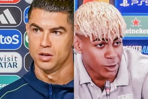 Cristiano Ronaldo dan Lamine Yamal