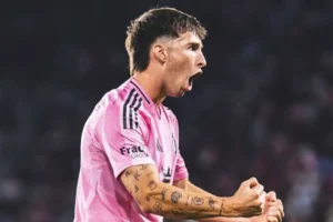 Inter Miami Ditahan Imbang DC United, Absennya Messi dan Alba Jadi Faktor Penentu? Baltasar Rodríguez usai mencetak gol di laga DC United vs Inter Miami. Skor berakhir 1-1 (sumber foto: facebook @InterMiamiCF)