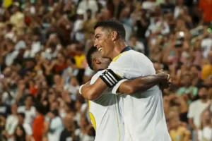 Al Nassr vs Rio Ave Berakhir 4-0, Cristiano Ronaldo Cetak Hat-Trick tanpa Ampun! Cristiano Ronaldo cetak tiga gol, Al Nassr kalahkan Rio Ave 4-0 (sumber foto: facebook @alnassrfc)