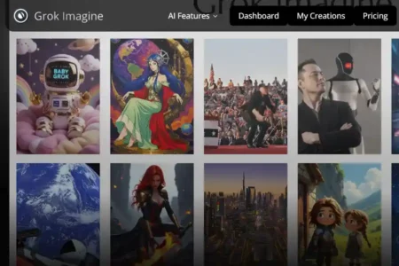 Fitur Spicy Grok Imagine Picu Kontroversi, Video AI Taylor Swift tiba-tiba jadi Konten Dewasa Tangkapan layar halaman depan web Grok Imagine
