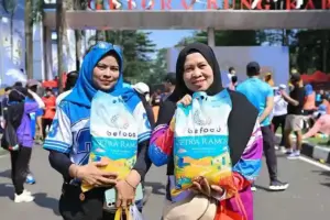 Perum BULOG perkenalkan kemasan baru beras premium Befood Setra Ramos lewat kampanye “Befood Rice Up Your Day” di CFD Jakarta.