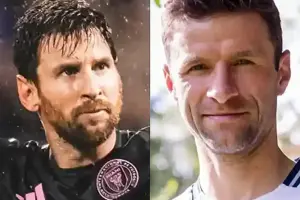 Lionel Messi dan Thomas Muller