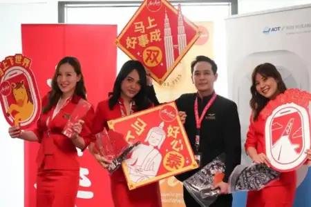 AirAsia catat load factor 95% rute China saat Imlek 2026. Promo tiket mulai Rp1.789 ribu dorong wisata Thailand–China kian bergairah.